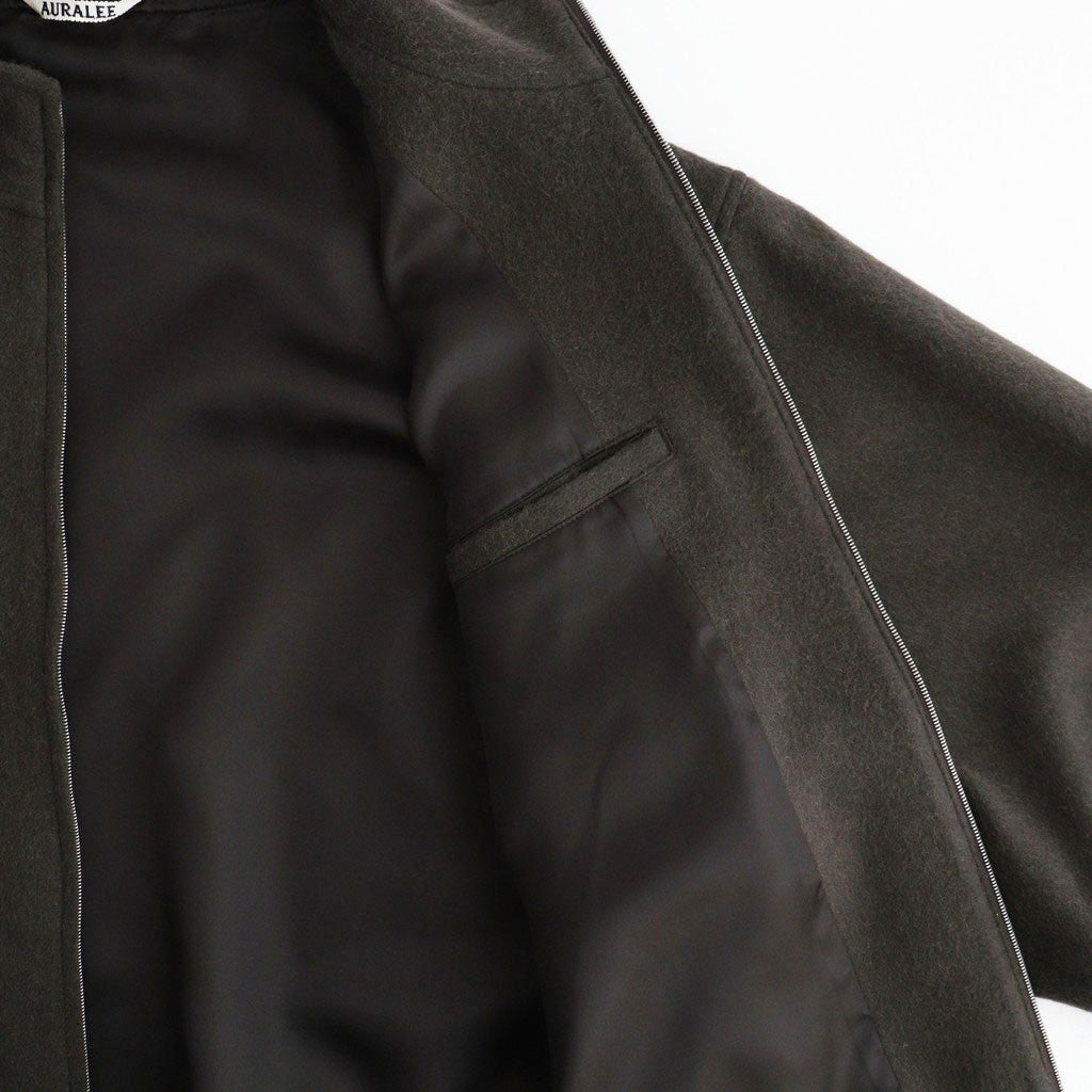 BABY CAMEL FLANNEL ZIP BLOUSON #DARK BROWN [A26AB03BF]