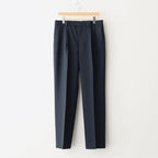 WOOL KID MOHAIR HOP SACK TWO-TUCK SLACKS #DARK NAVY [A25SP02MH]