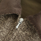 HOMESPUN TWEED ZIP BLOUSON #BROWN [A25AB01HT]