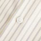 SUPER FINE WOOL STRIPE SHIRT #IVORY STRIPE [A25SS02WW]