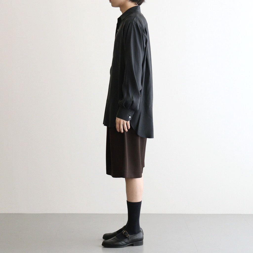 WIDE EASY SHORT TROUSERS #DARK BROWN [ST.1435]