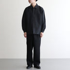 Scale Off Wool Wide Tapered Chef Pants #BLACK [GM241-40174B]