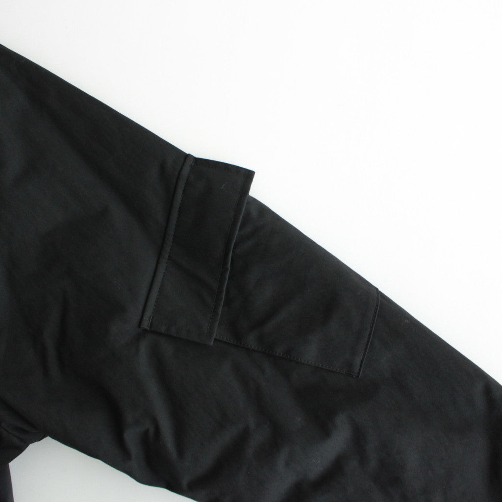 綿ナイロンウェザー×エステルタッサー ジャケット #BLACK [HN-J025-051]