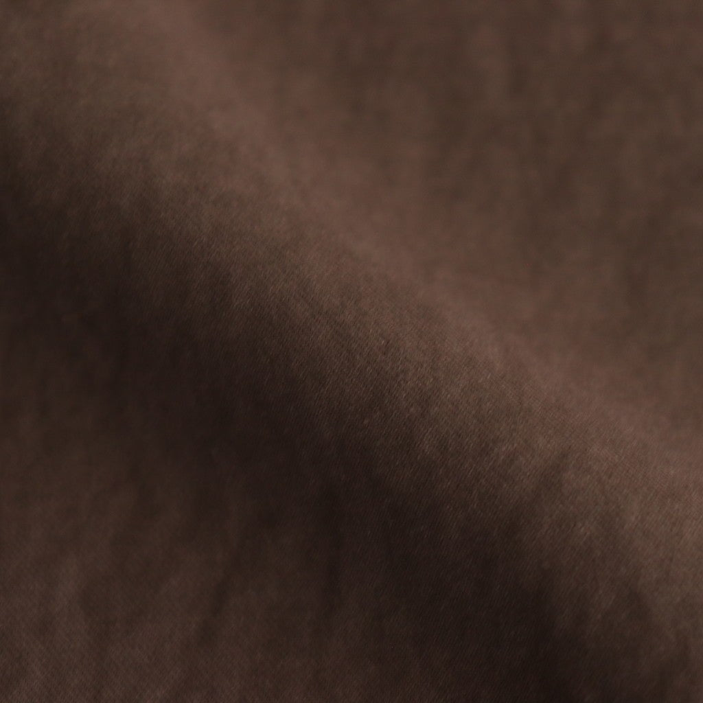 GARMENTDYED COTTON SILK TWILL EASY PANTS #BROWN [YK25SS001007P]