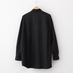 Extra Fine Wool L/S Oversized Regular Collar Shirt #BLACK [GM251-50092B]