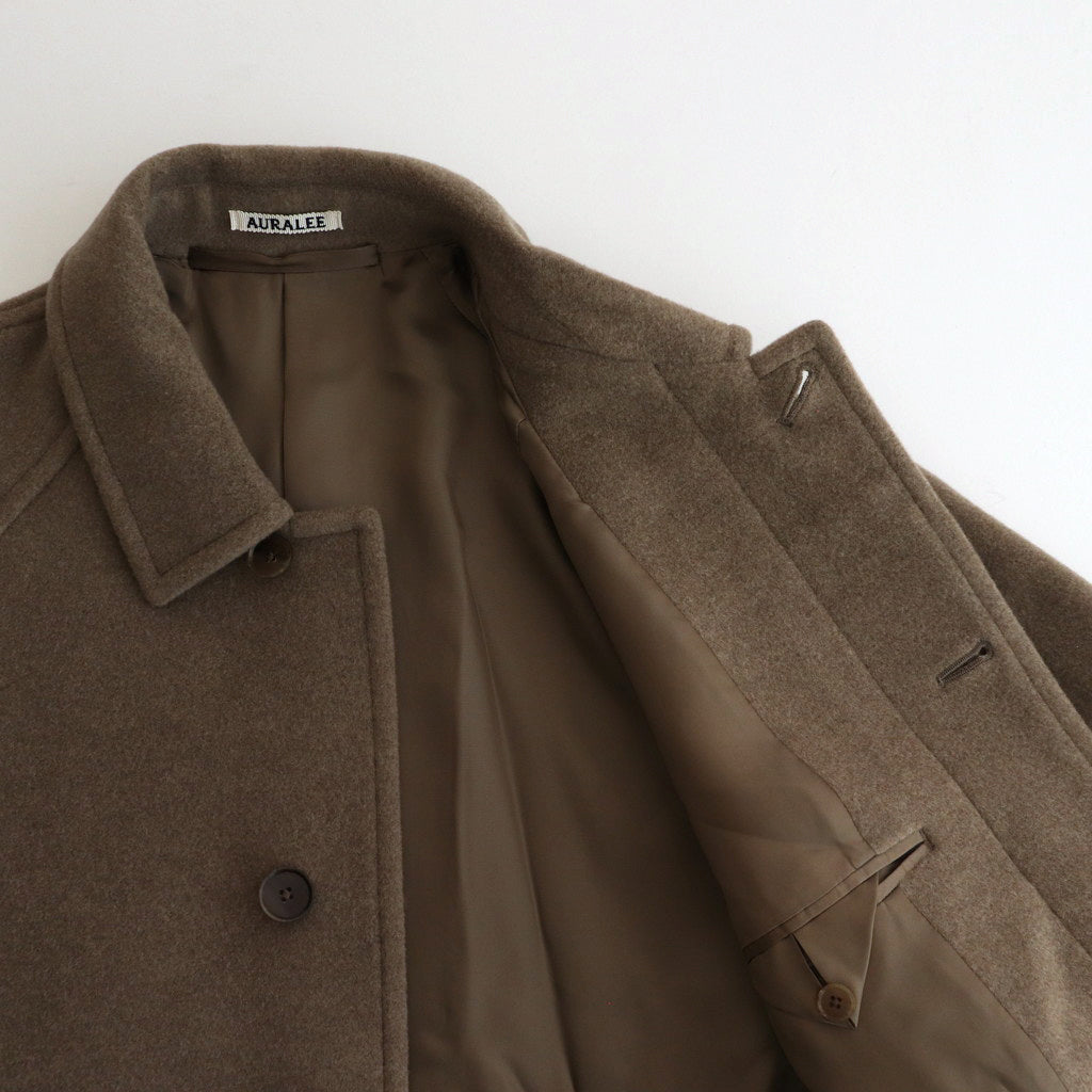 SUPER FINE WOOL MOSSER SOUTIEN COLLAR COAT #KHAKI BEIGE [A24AC01WM]