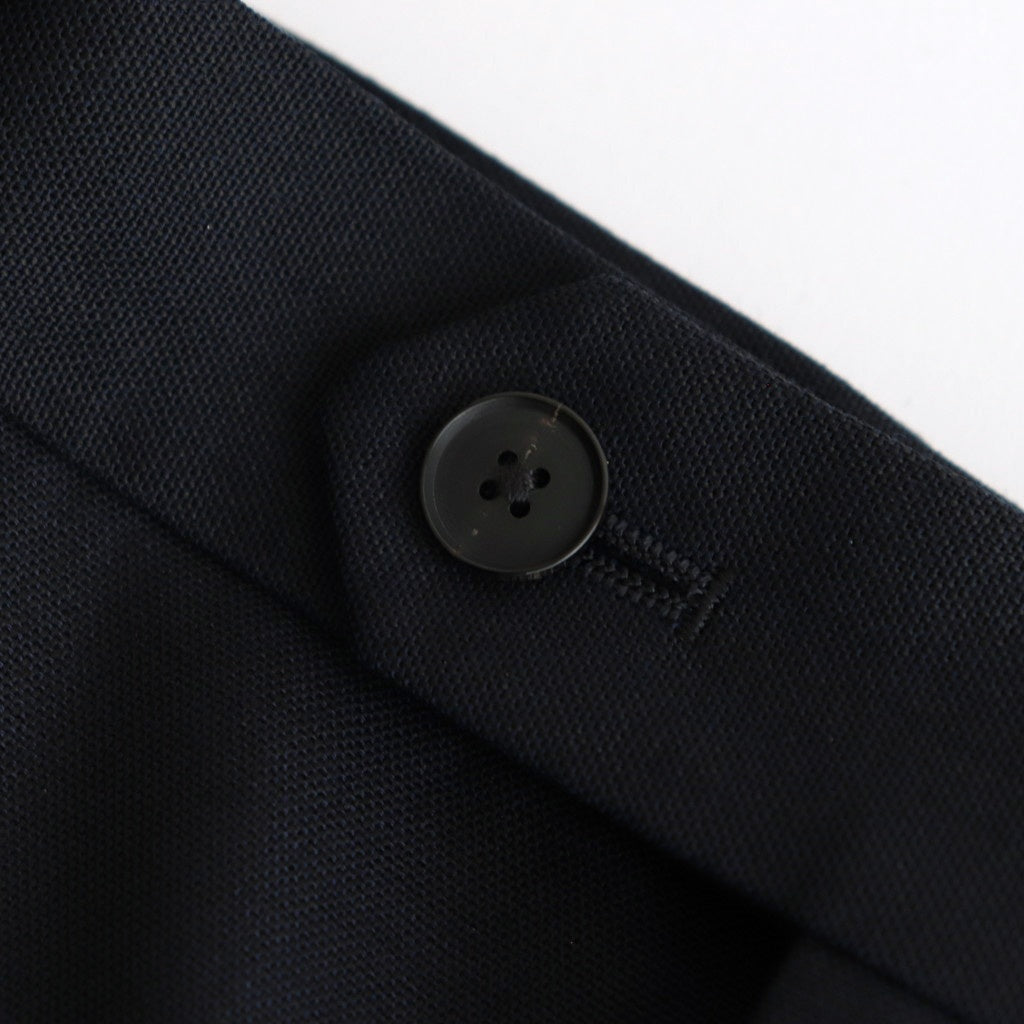 WOOL KID MOHAIR HOP SACK TWO-TUCK SLACKS #DARK NAVY [A25SP02MH]