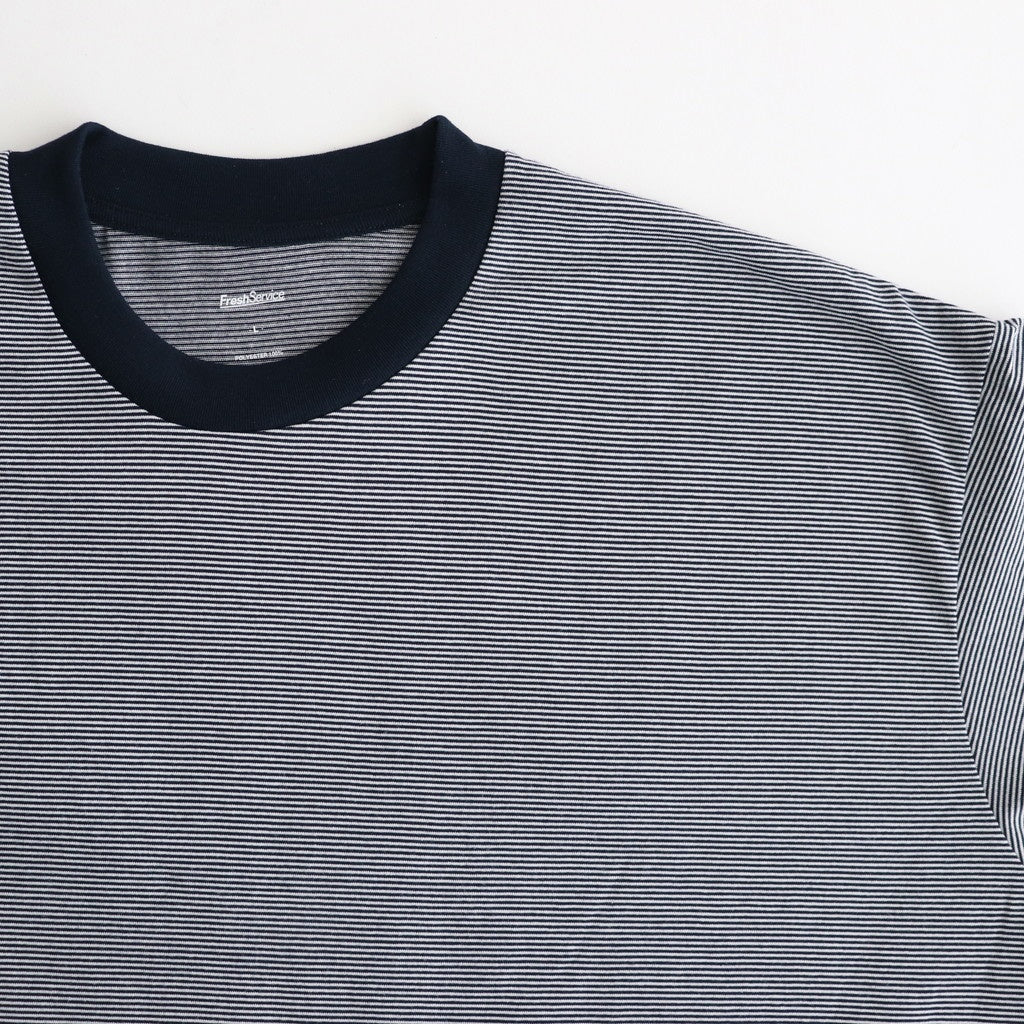 MICRO BORDER L/S TEE #WHITE×NAVY [FSC251-70114]