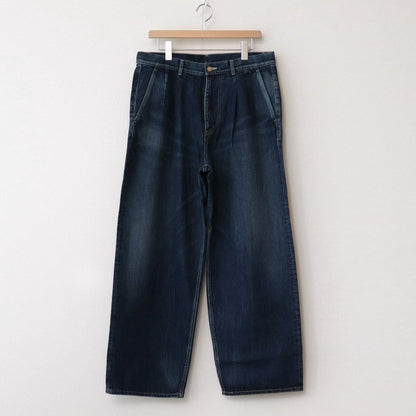 Selvage Denim Two Tuck Pants #INDIGO DARK FADE [GU251-40188DB]