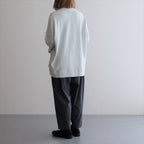 FSSOT | 製品染 30/-スパンポリエステルワッフル クルーネックオーバーサイズプルオーバー #ASH WHITE [GE_FR1203TF]