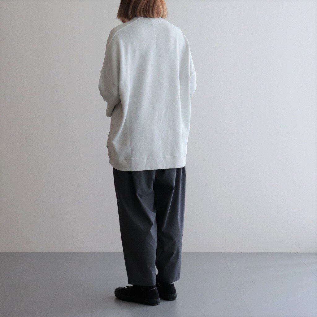 FSSOT | 製品染 30/-スパンポリエステルワッフル クルーネックオーバーサイズプルオーバー #ASH WHITE [GE_FR1203TF]