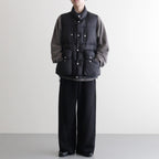 PUFFER REVERSIVLE VEST #BLACK x NAVY [25330203]