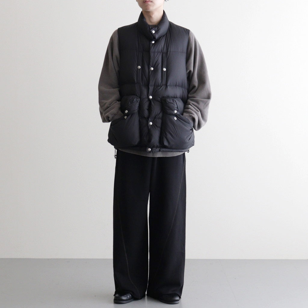 PUFFER REVERSIVLE VEST #BLACK x NAVY [25330203]