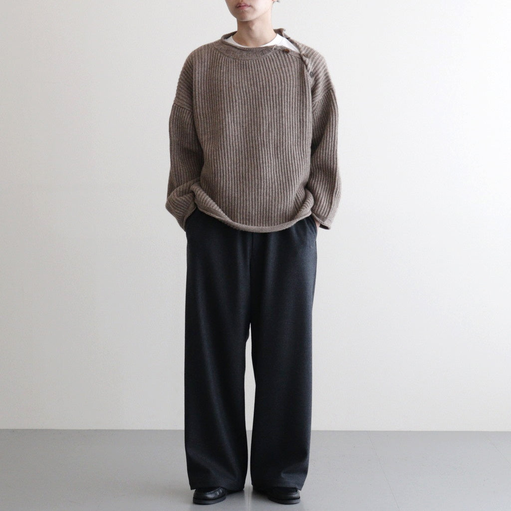 COMFORT BLEND YARN LOOSE FIT SWEATER #BROWN [N0011]