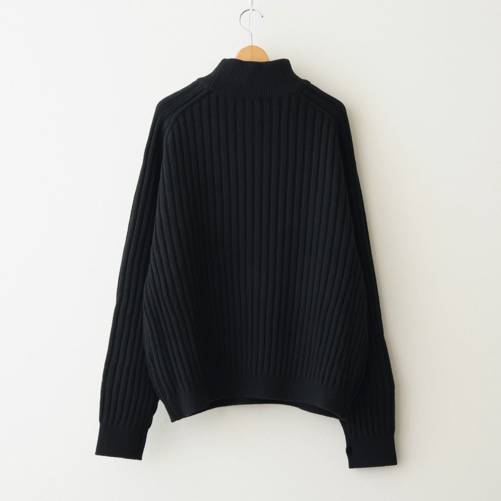 Wide Rib Highneck Sweater #BLACK [YK25FW01100S]