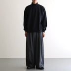 ELASTIC HIGH GAUGE SWEAT HALF ZIP P/O #INK BLACK [A26SP01NU]