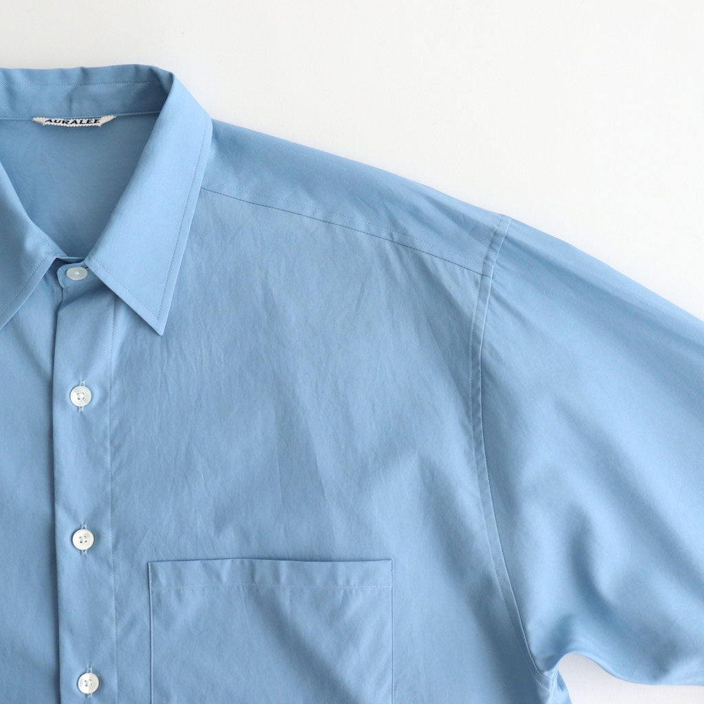WASHED FINX TWILL BIG SHIRT #BLUE [A25AS02TN]