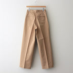 WASHED FINX CHINO ONE-TUCK PANTS #CAMEL BROWN [A25SP05FC]