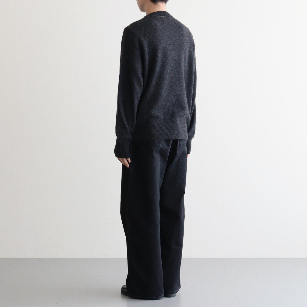 Cashmere Wholegarment Crewneck Sweater #CHARCOAL [YK25FW01116S]