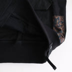 綿ナイロンバックサテン×多素材MIX ブルゾン #BLACK×MIX [HO-J023-051]