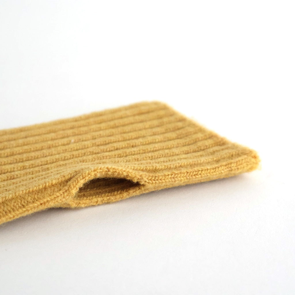 STRIPE SEAMLESS HAND WARMER ”MERINO LAMBS WOOL” #YELLOW [R5092-AW25]