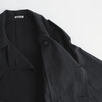 GARMENT-DYED TEXTURED CHINO COAT #BLACK [A26SC01MC]