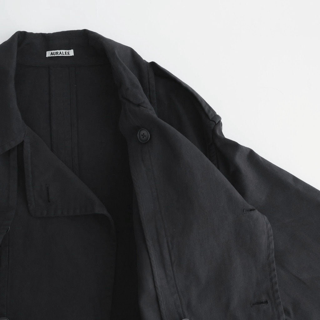 GARMENT-DYED TEXTURED CHINO COAT #BLACK [A26SC01MC]