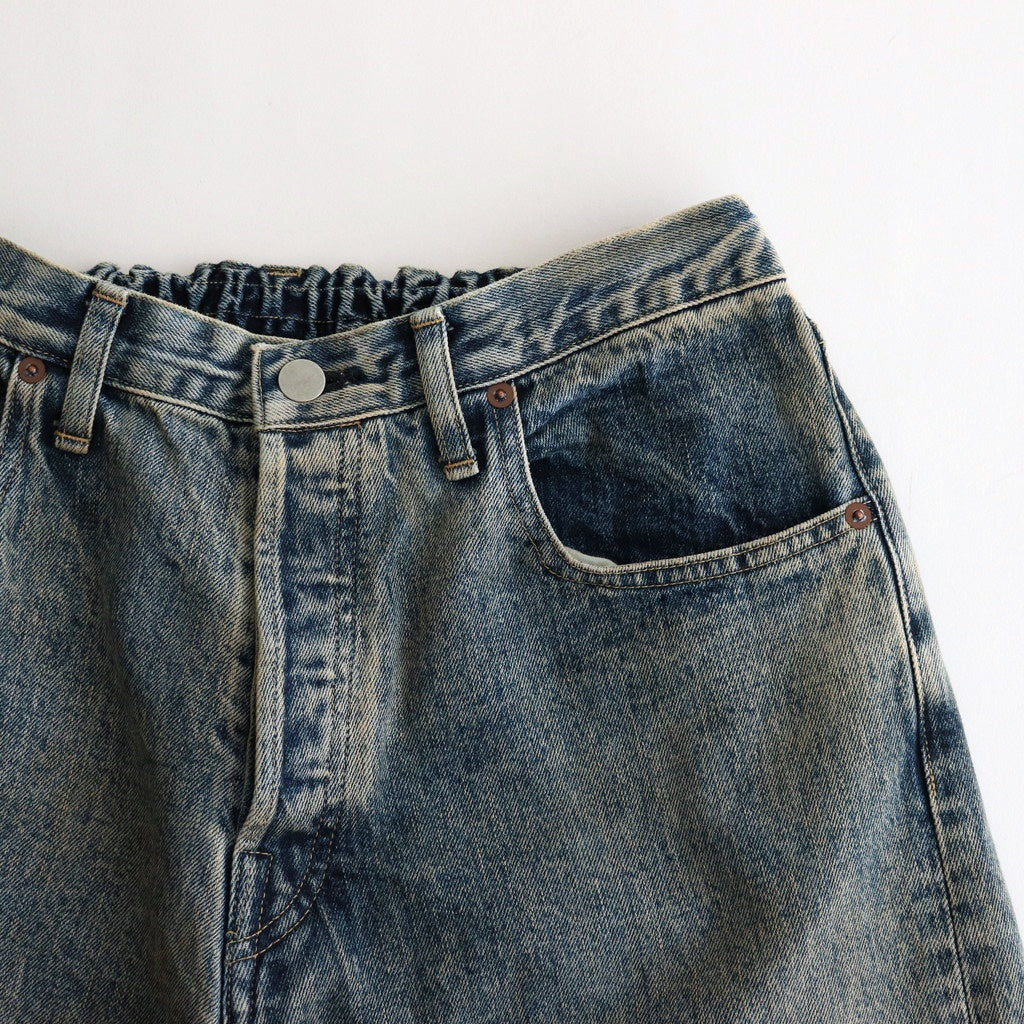 TWIST SEAM BAGGY VINTAGE DENIM JEANS #INDIGO [ST.1074]