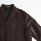 SUPER FINE WOOL MOSSER SHAWL COLLAR COAT #TOP BROWN [A26AC02WM]