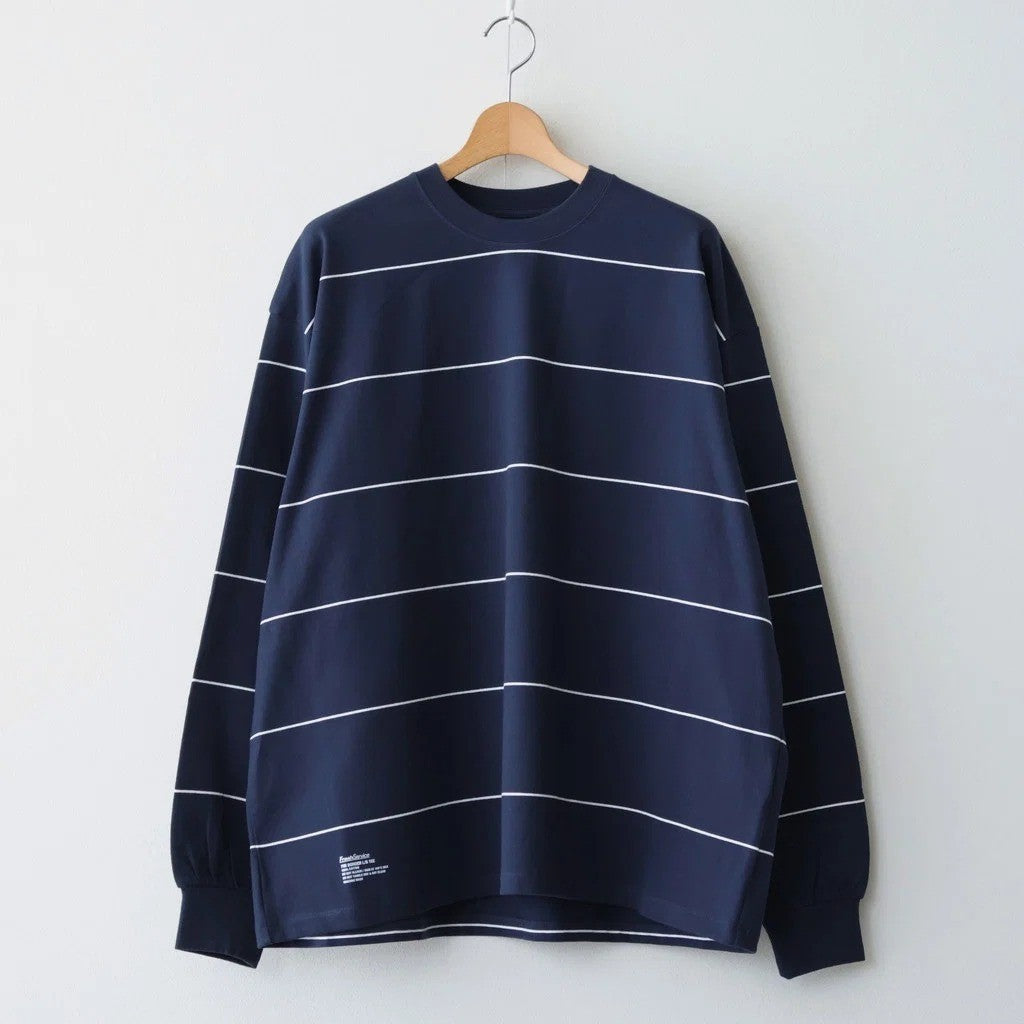 PIN BORDER L/S TEE #NAVY×WHITE [FSC263-70089]