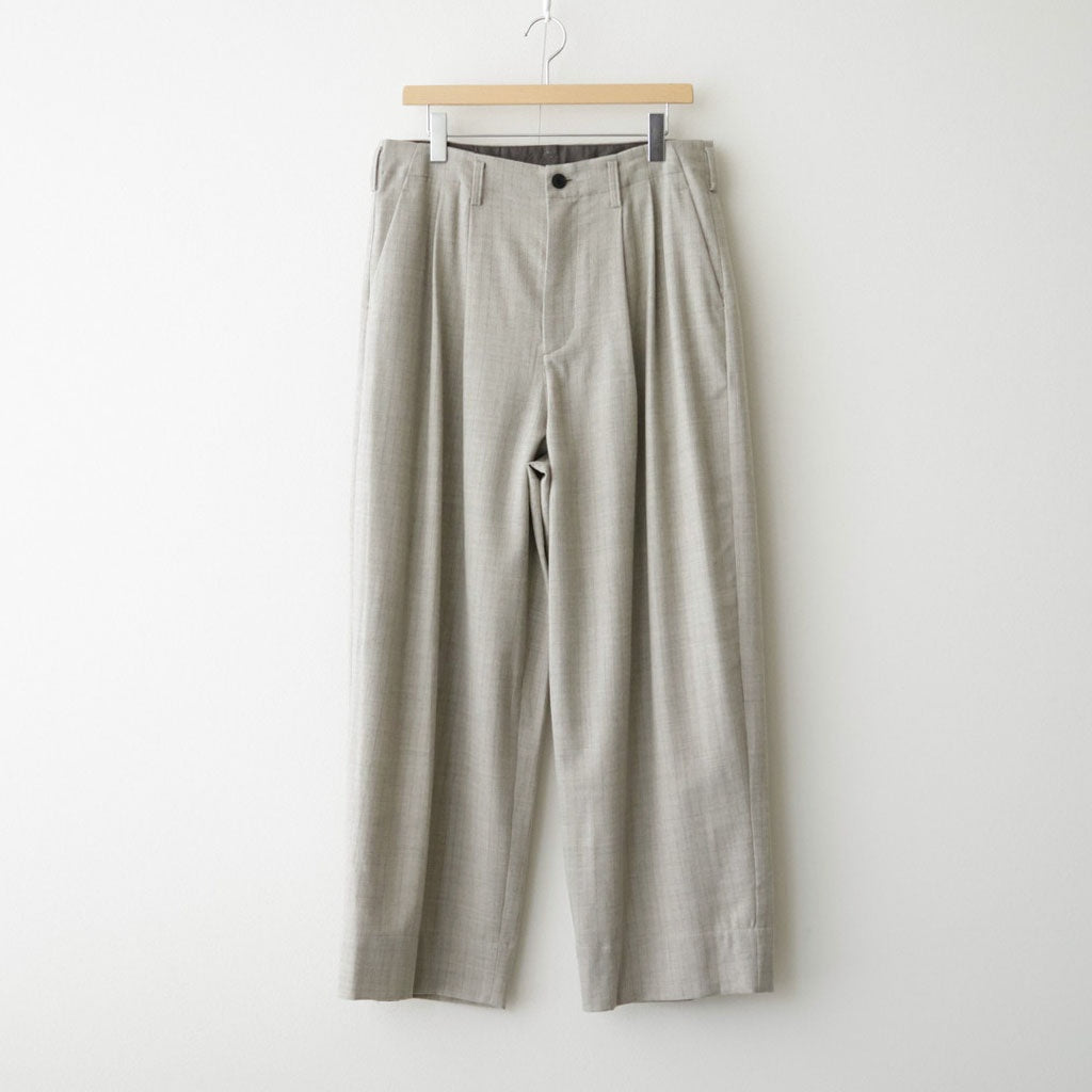 よそいきシンプル2タックワイドPT #BEIGE STRIPE [D226-P153]