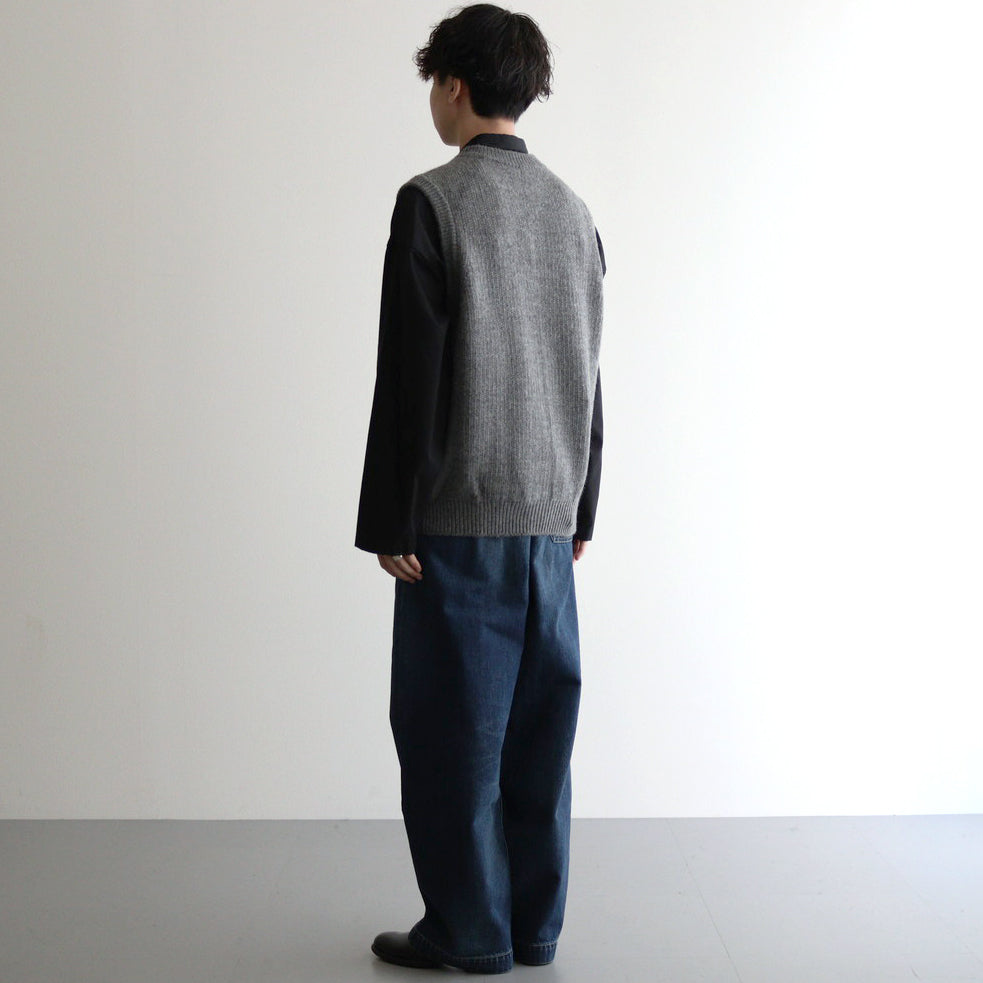 L-G Zip-up Vest #Gray [2403-020]