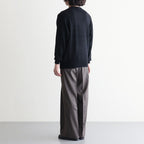 EXTRA FINE WOOL KNIT CREW NECK LS #BLACK [ST.1634]