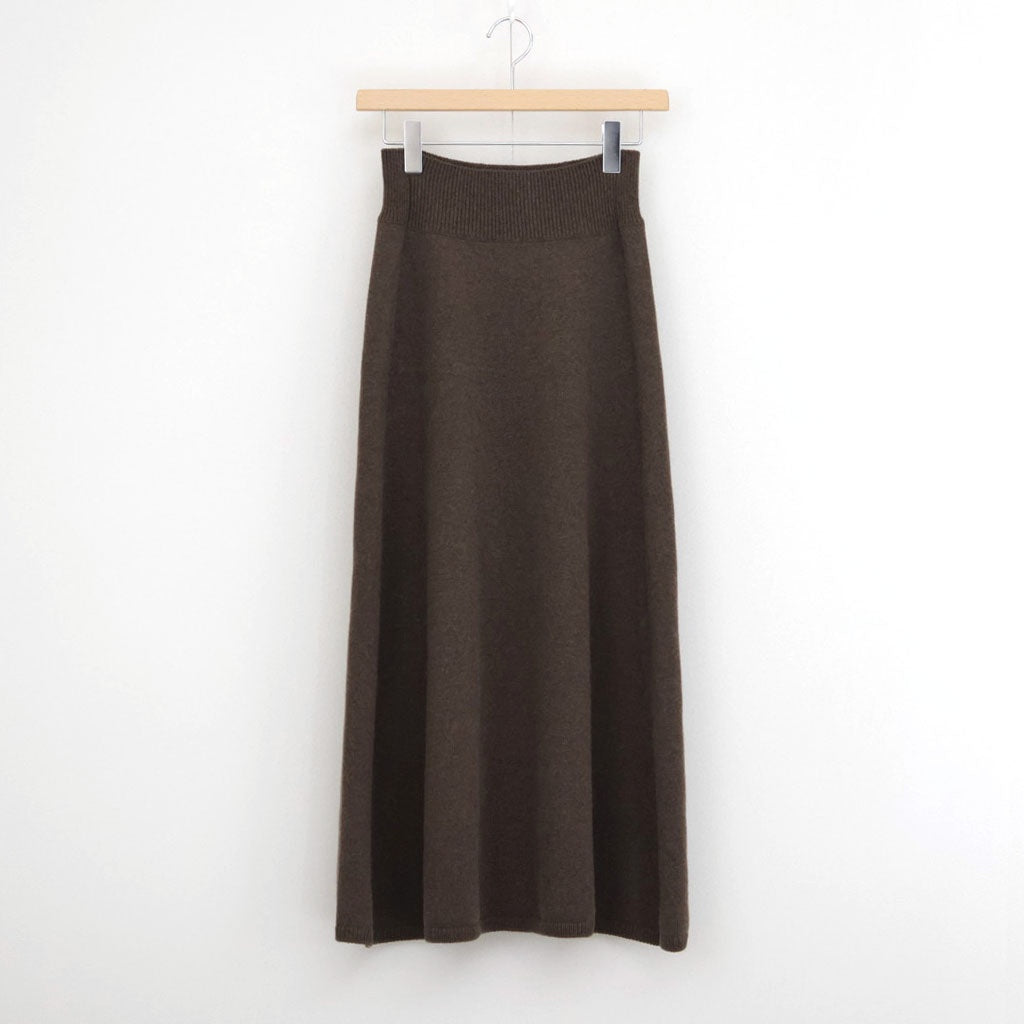 SUPER FINE WOOL KNIT SKIRT #TOP BROWN [A26AS06TJ]