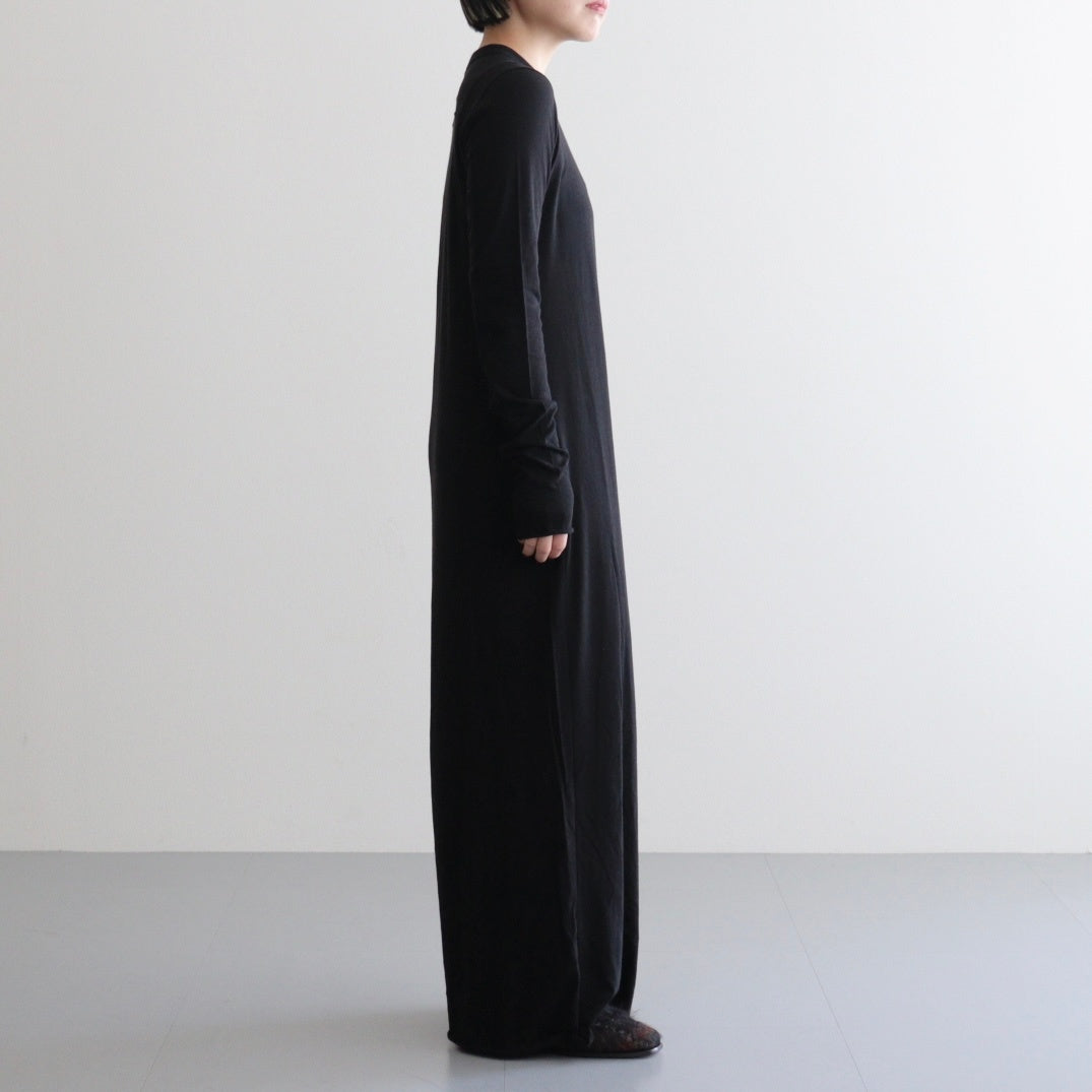 Cotton Cashmere Dress #BLACK [I25AW-CUT5]