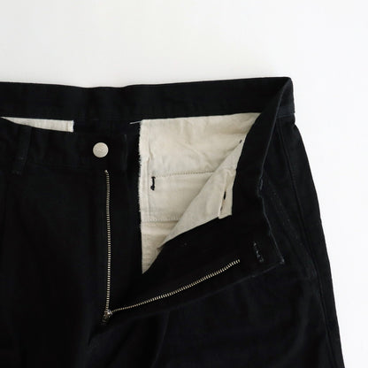 Selvage Denim Two Tuck Pants #BLACK WASHED [GU251-40188RB]