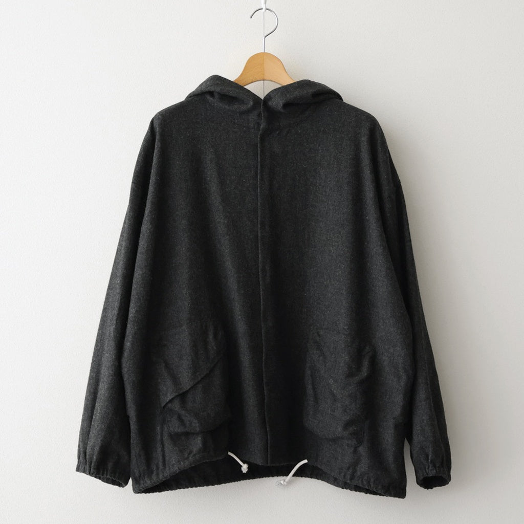 縮絨ウールワイドフーディー #CHARCOAL GRAY [D225-T391]