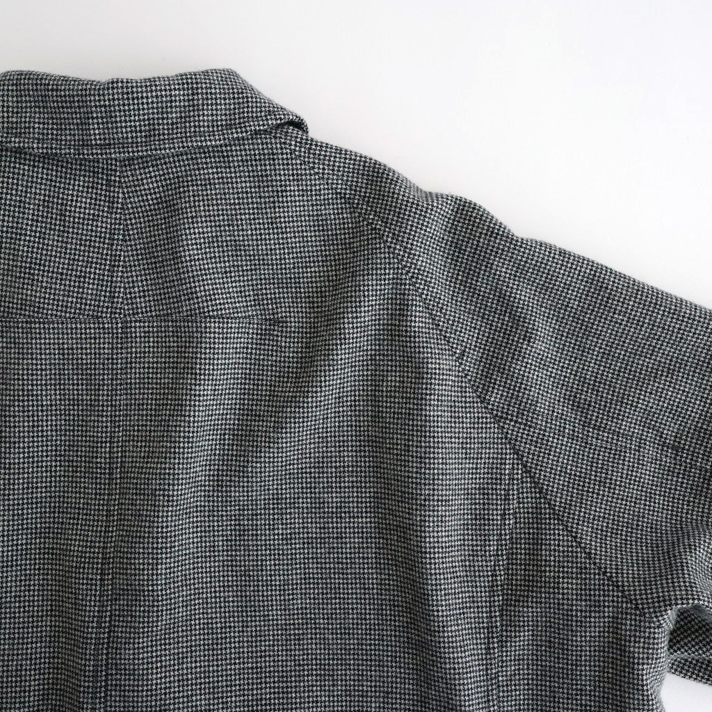 FDRSJK - ウール・千鳥 フロントジップジャケット #09 White × Black [SN_FR1403JK]