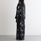Embroidery Patchwork Trousers #BLK [12610719]