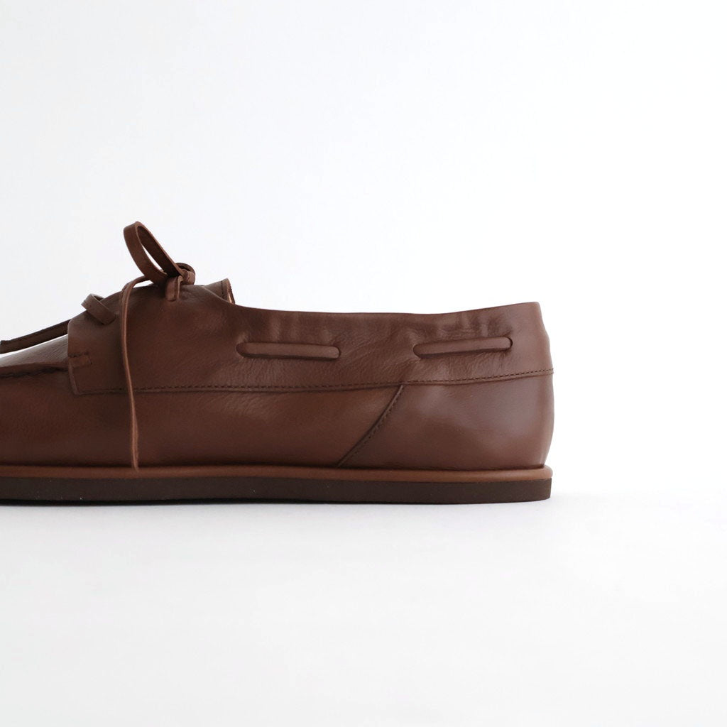 SOFT LEATHER DECK SHOES #BROWN [A26SS03QD] - ciacura 三重県四日市
