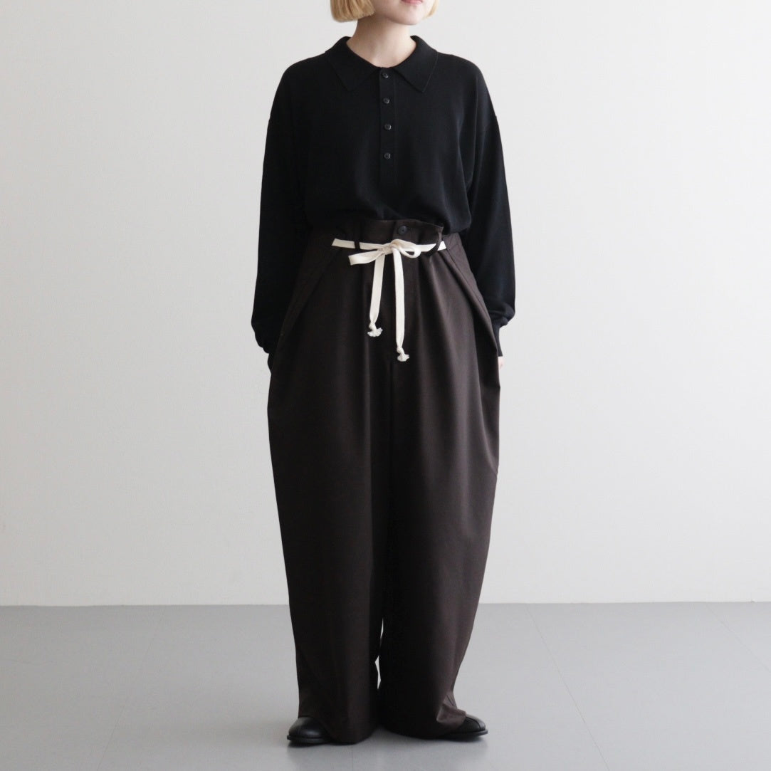 よそいきフォールドワイドPT #DARK BROWN [D126-P157] - ciacura 三重