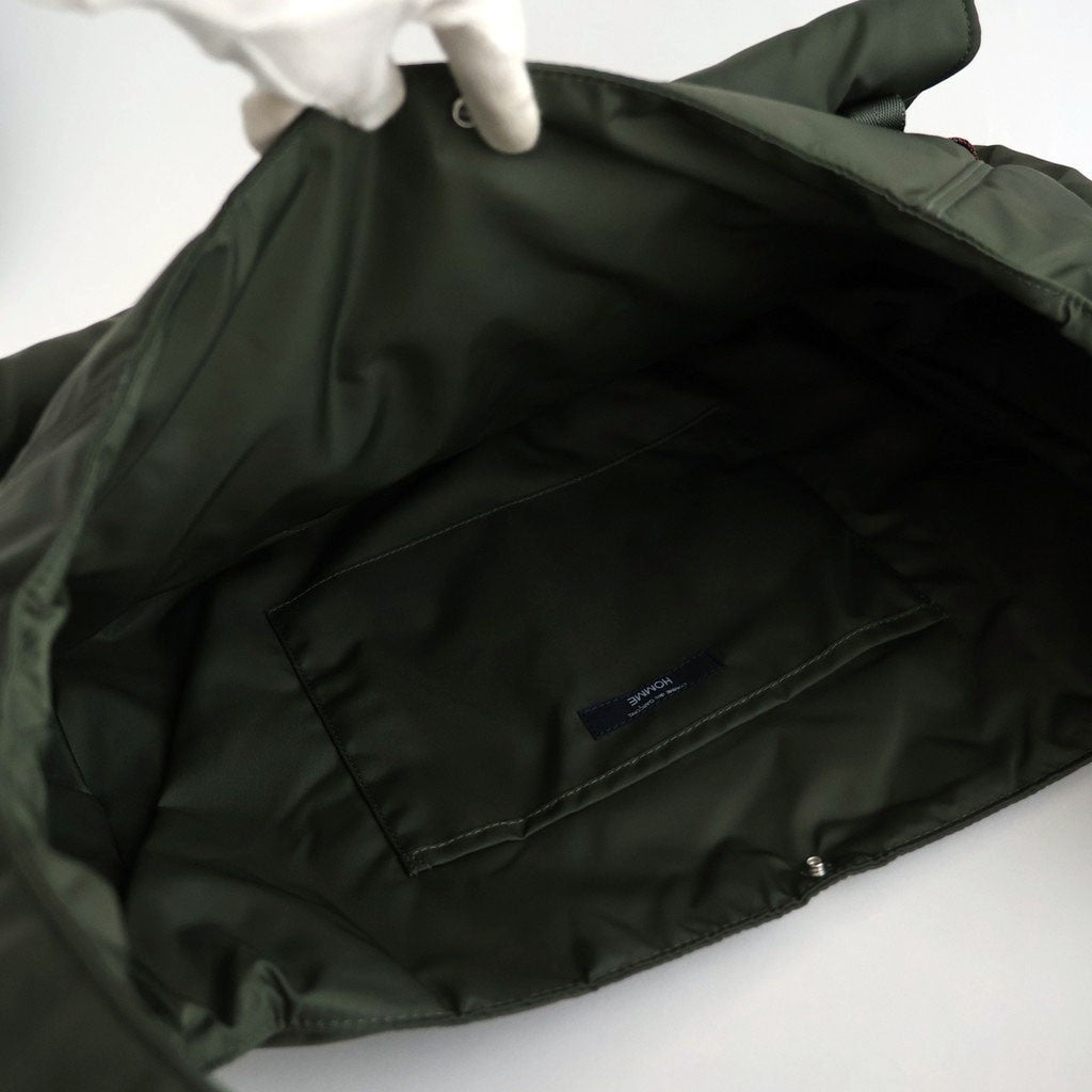 ナイロンツイル マルチポケットショルダーバッグ #KHAKI [HR-K207-051]