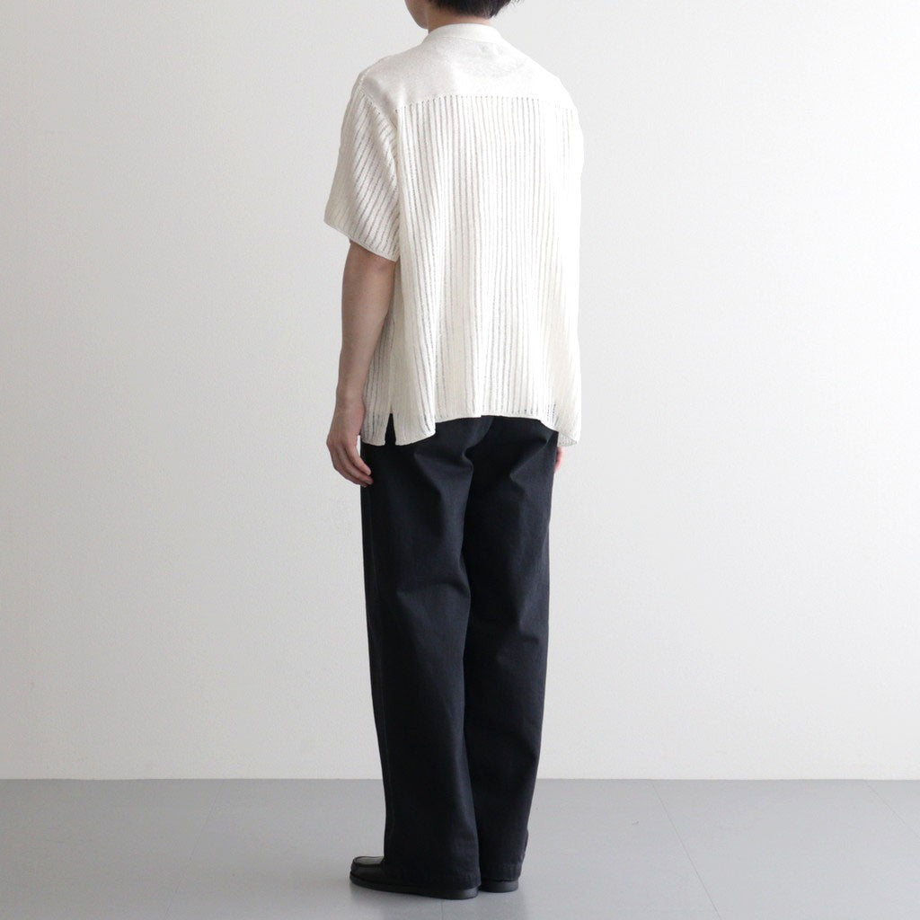 Rib Knit Sheer Shirt #WHITE [YK26SS01250S]