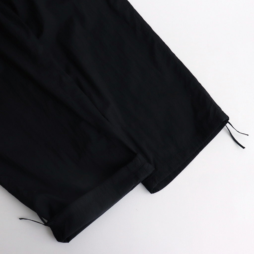 HAND DYED NYLON OVER PANTS #BLACK [PRAGGM0204]