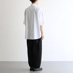 FHFSSH - コットン・ ポリコア タイプライター 半袖シャツ #01 Off White [SN_FR0405SH]