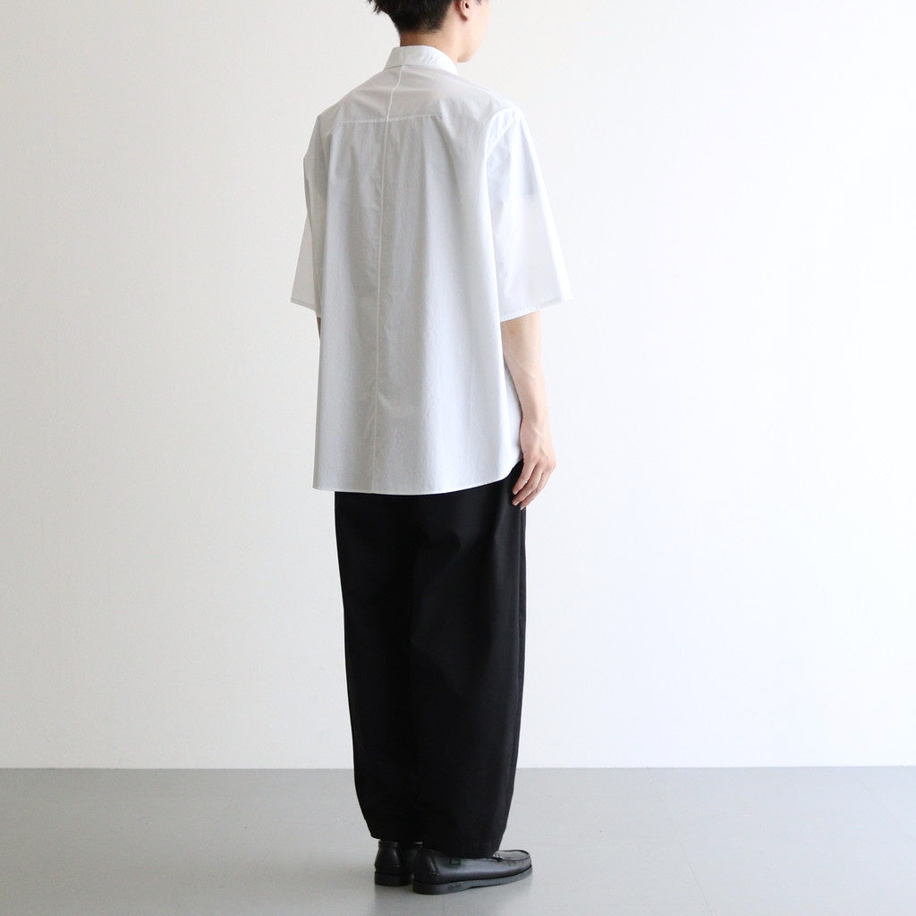 FHFSSH - コットン・ ポリコア タイプライター 半袖シャツ #01 Off White [SN_FR0405SH]