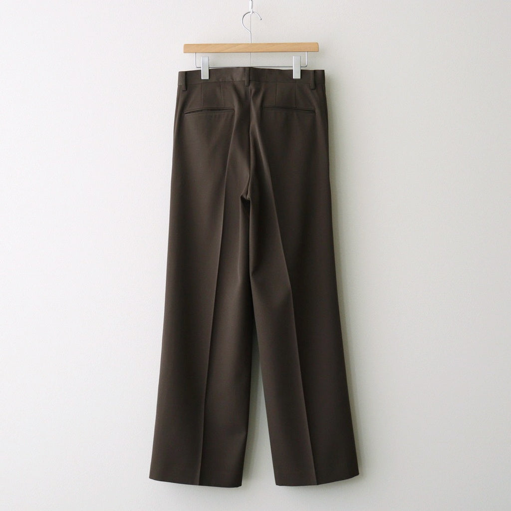 LIGHT WOOL MAX GABARDINE TWO-TUCK SLACKS #DARK BROWN [A26AP06MG