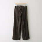LIGHT WOOL MAX GABARDINE TWO-TUCK SLACKS #DARK BROWN [A26AP06MG]