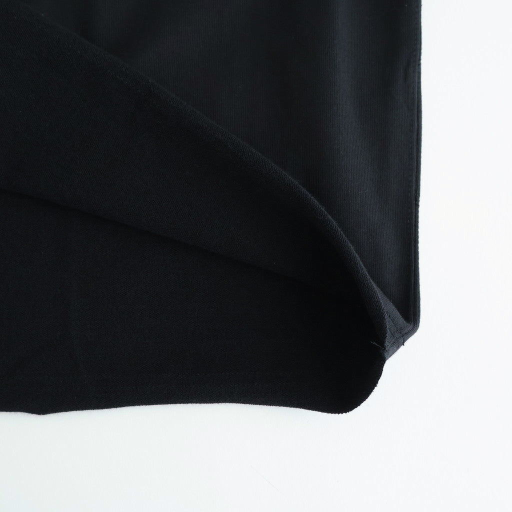 綿ミニ裏毛 製品洗カットソー #BLACK [HP-T013-051]