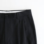 Melange Herringbone Pleated Wide Trousers #BLACK [GM261-40332]